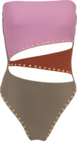 Thumbnail for your product : Vix Frida Colorblock Strapless One-Piece Swimsuit