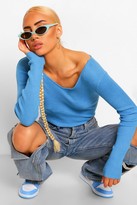 Thumbnail for your product : boohoo V Neck Rib Knit Sweater