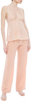 Thumbnail for your product : La Perla Embroidered Tulle-trimmed Silk-blend Chiffon Camisole