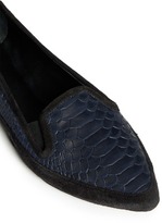 Thumbnail for your product : Nobrand Snakeskin effect leather slip-ons