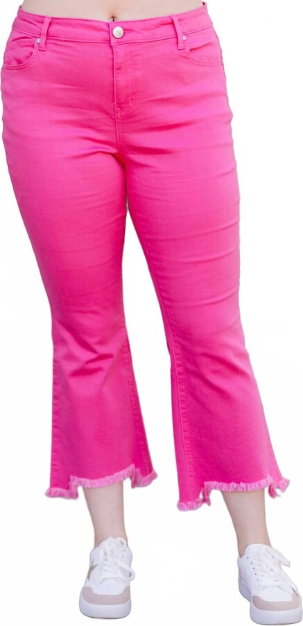 1822 Denim Tickled Wide Leg Jeans In Pink