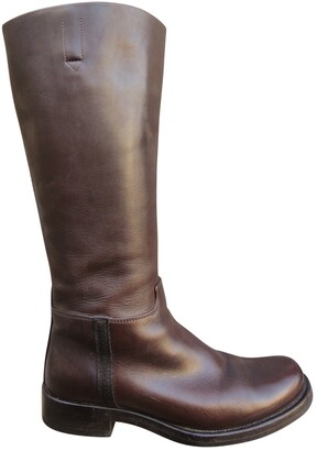 Prada brown Leather Boots