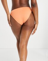 Thumbnail for your product : adidas Adicolor Three-Stripes logo bikini bottoms in hazy copper