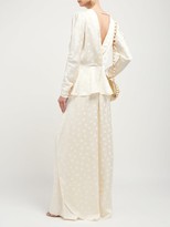 Thumbnail for your product : Johanna Ortiz Pale Young Eyes Polka-dot Satin-jacquard Top - Ivory