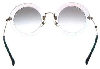 Miu Miu Round Glitter Sunglasses