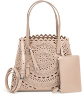 Thumbnail for your product : Alaia Mina small light beige flower tote