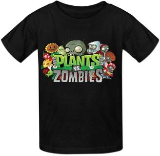 Victoria's Secret Kidsloveit Kids Boys' Plants Zombies Short Sleeve Crew Neck T-Shirt