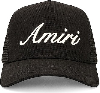 Amiri Script Trucker Hat in Black - ShopStyle 