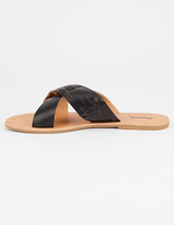 Thumbnail for your product : Qupid Cross Strap Womens Slide Sandals