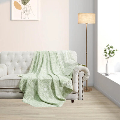 COBIDI Throw Blanket For Couch Bed 100% Cotton For All Seasons，Blanket For Living Room Decor