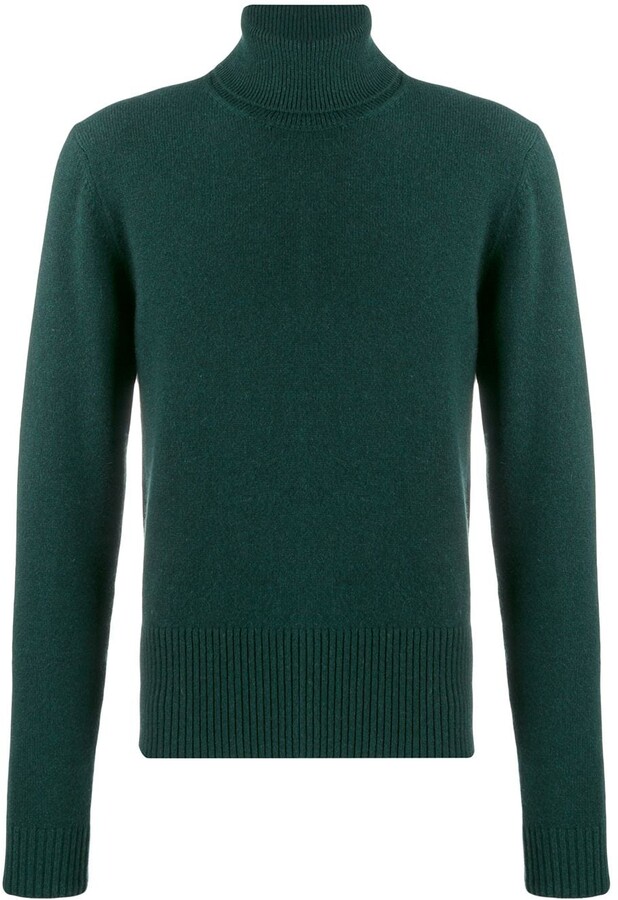 dark green turtle neck