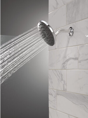 Delta PivotPro Rain Showerhead, Single Setting 7 Inch Round Shower Head 1.75 GPM