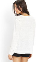 Thumbnail for your product : LOVE21 LOVE 21 Front and Center Seam Sweater