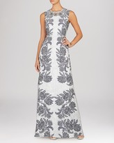Thumbnail for your product : BCBGMAXAZRIA Gown - Chloey Embellished Neck Print
