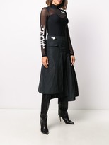 Thumbnail for your product : Off-White Mesh-Panelled Pleated Dress