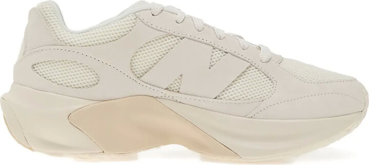 New Balance Mesh-Panelled Leather Trainers