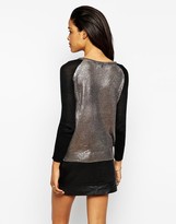 Thumbnail for your product : Rock & Religion Miranda Metallic Knit Jumper With Contrast Sleeves