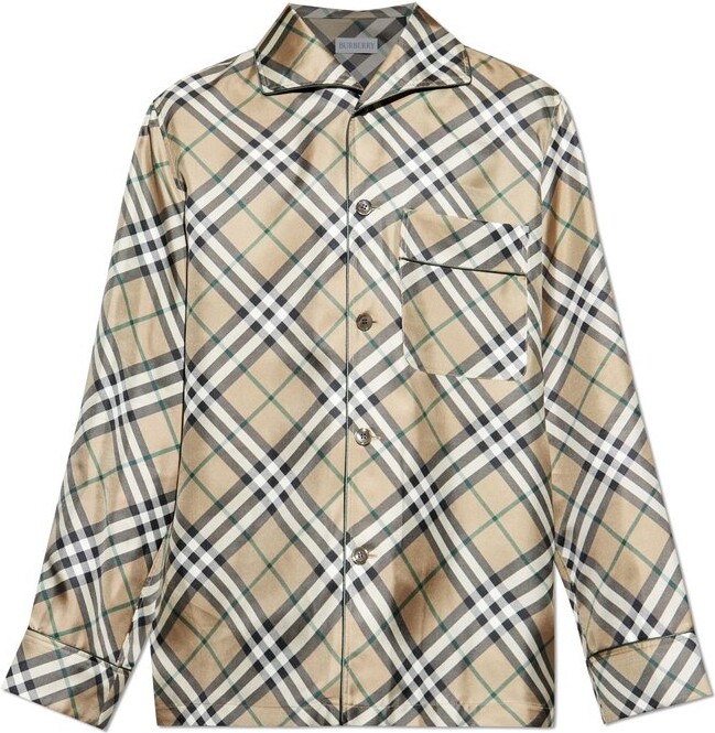 Burberry Checked Button-Up Pyjama Shirt