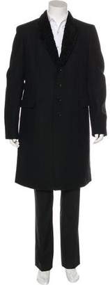 Burberry Shearling-Trimmed Wool Coat