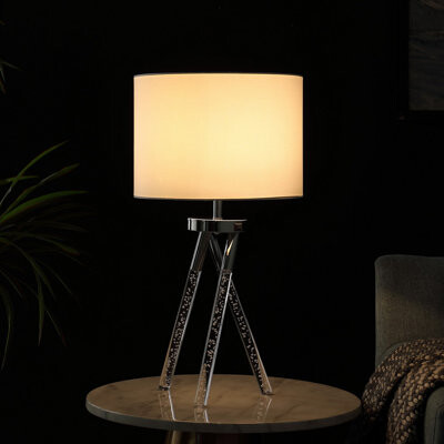 NFusion Ormelle Modern Table Lamp with Acrylic Bubble Legs and Metal Base