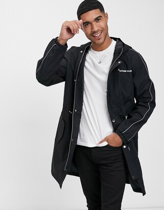 The Couture Club piped lightweight mac logo jacket - ShopStyle