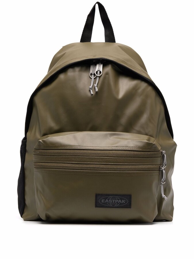 eastpak macnee 24l roll top coated backpack in black