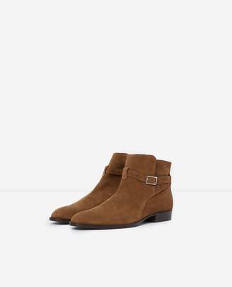 The Kooples Camel suede chelsea boots with buckle