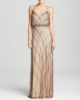 Thumbnail for your product : Adrianna Papell Gown - Sleeveless Crisscross Back Beaded Blouson