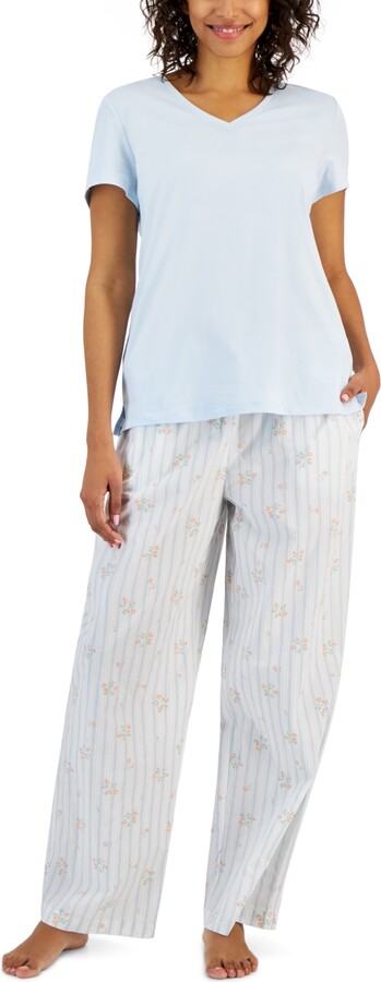 Charter Club Women's Printed Cotton Capri Pajama Pants, Created