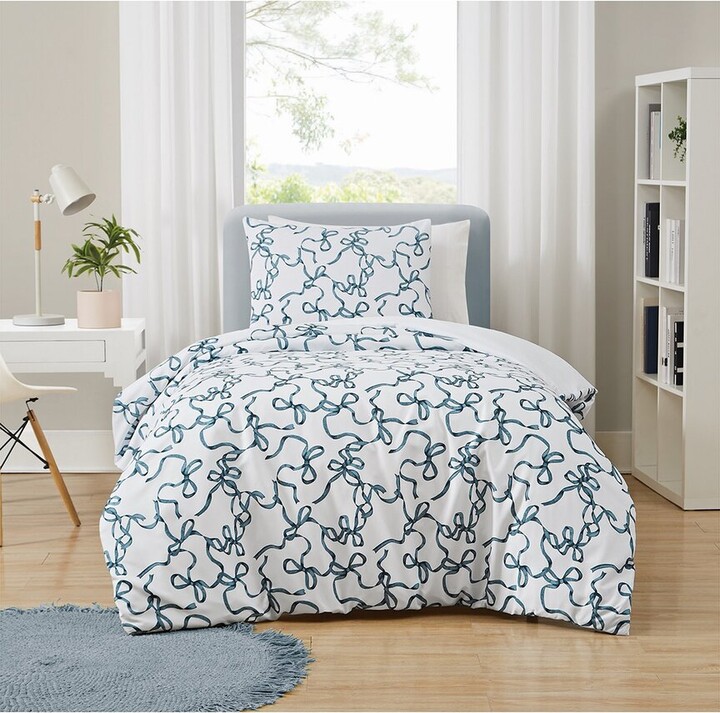 Truly Soft Printed Bow Comforter Set