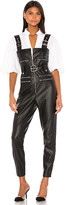 Thumbnail for your product : WeWoreWhat Moto Vegan Leather Overalls