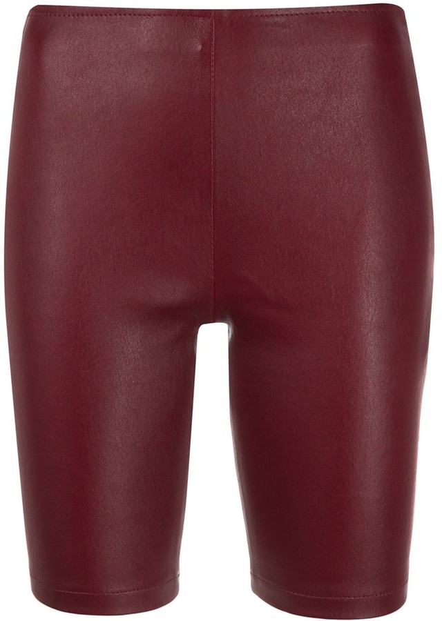 red high waisted spandex shorts