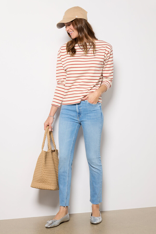Mother The Mid Rise Dazzler Ankle Fray Jeans