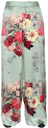 Antonio Marras Floral Printed Silk Twill Pants