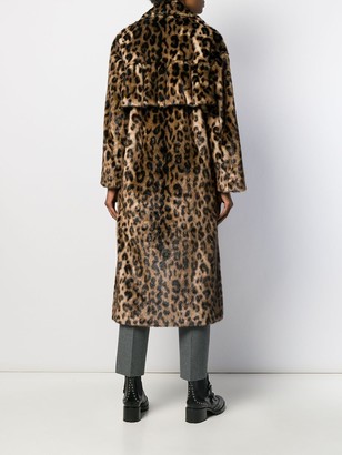 RED Valentino RED(V) leopard print open front coat