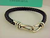Thumbnail for your product : Tiffany & Co. Paloma Picasso 925 Sterling Silver Black Leather Knot Single Braid Bracelet