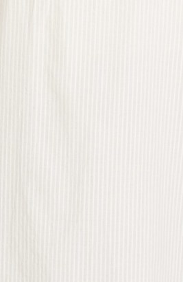 Women's Victor Alfaro Stripe Cotton High/low Shirt With Lace Trim