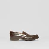 Thumbnail for your product : Burberry D-ring Detail Monogram Leather Loafers