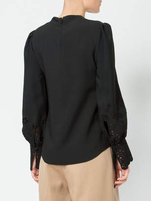 Chloé laser cut bell sleeved blouse