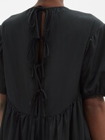 Thumbnail for your product : Cecilie Bahnsen Edition Esme Tie-back Tiered Recycled-faille Dress - Black