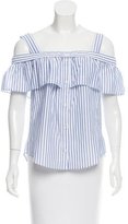 Thumbnail for your product : Veronica Beard Striped Button-Up Top w/ Tags