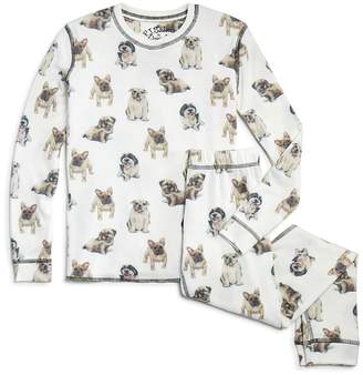 PJ Salvage Girls' Dog-Print Pajama Set - Big Kid
