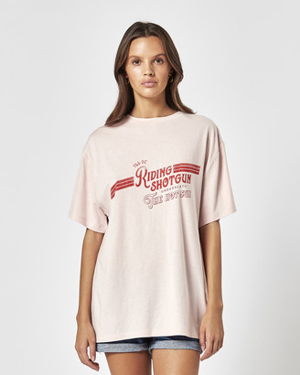 Charlie Holiday Women's Pink Shorts - Shotgun Oversized Boyfriend Tee - Size One Size, S at The Iconic
