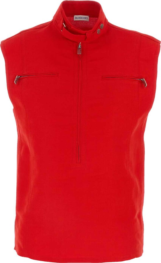 Burberry Red Canvas Vest