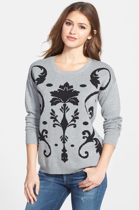 Kensie Cotton Blend Crewneck Sweater