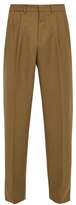 Thumbnail for your product : Gucci Mid Rise Pleated Twill Trousers - Mens - Brown