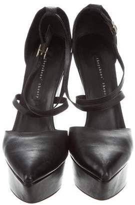 Theyskens' Theory Leather Platform Wedges