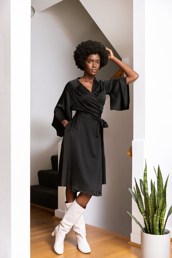 Black Kimono Dress | Shop the world's ...