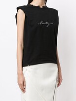 Thumbnail for your product : Lisa Von Tang embroidered logo muscle T-shirt