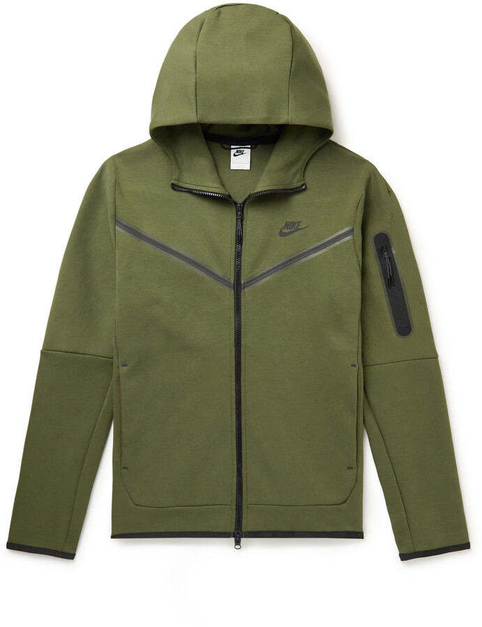 olive green nike zip up